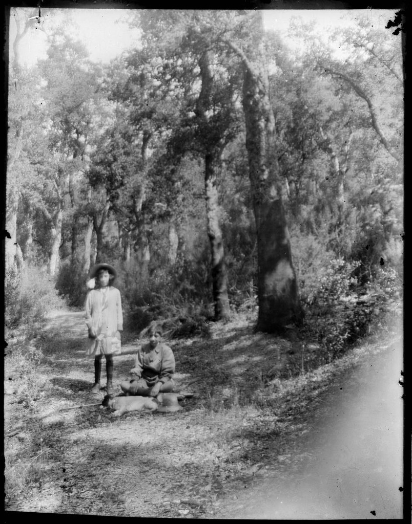 [Portrait in forest] - Two girls in the woods.