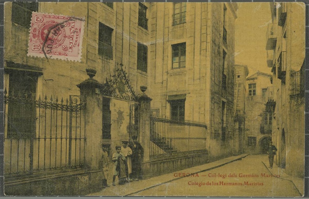 Gerona - College of Marist Germs. Colegio de los Hermanos Maristas - Facade del colegio de los Maristas, en la calle Claveria del barrio Viejo