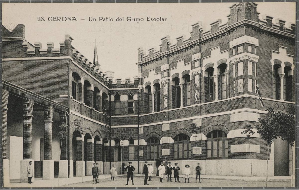 26. Gerona - A School Grupo Patio. - Inside courtyard of the school group Joan Bruguera.