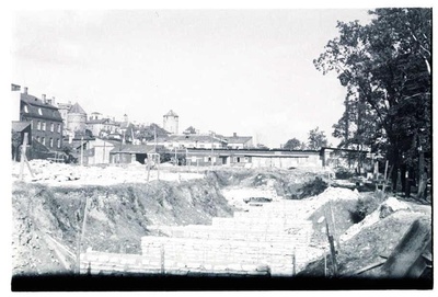 Construction of a swimming pool  similar photo