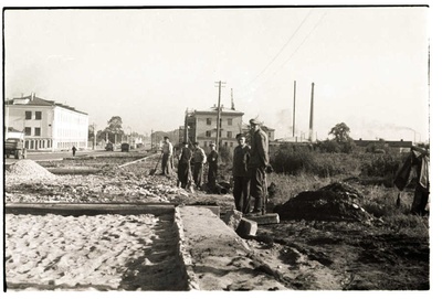 Cutting the road between Järva and Tondi  similar photo