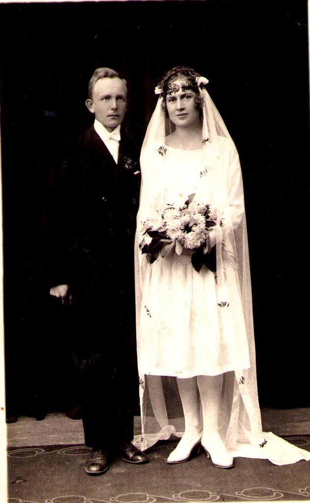 Fotopostkaart.  Meinhard ja Liini Kukkur