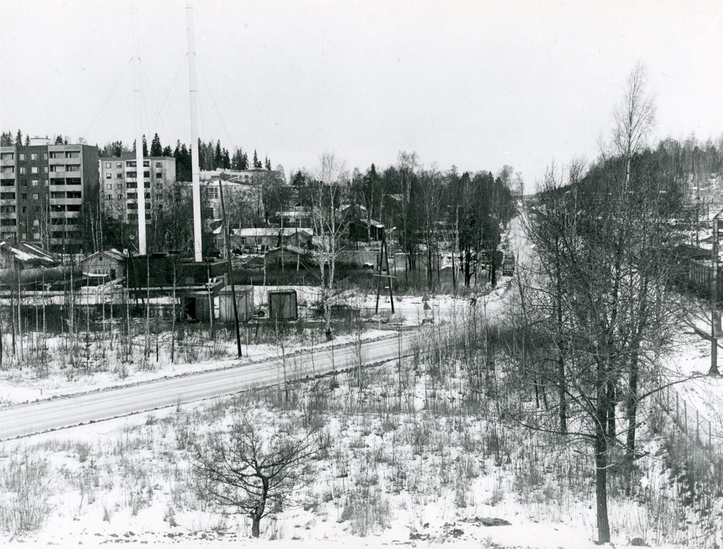 Suokylää Peltosaaren sillalta. Kuva: Riihimäen kaupunginmuseo
