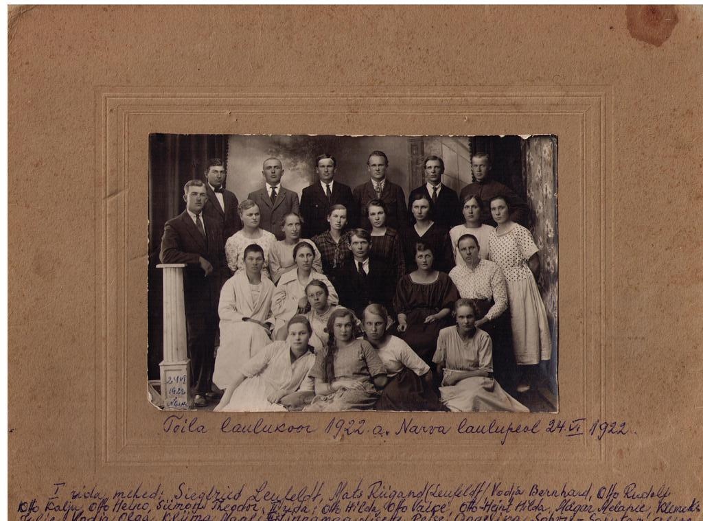 Foto. Toila laulukoor, 1922.a