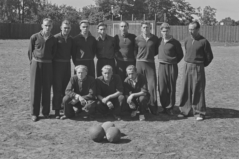 Jalgpallurid treeningul, grupipilt