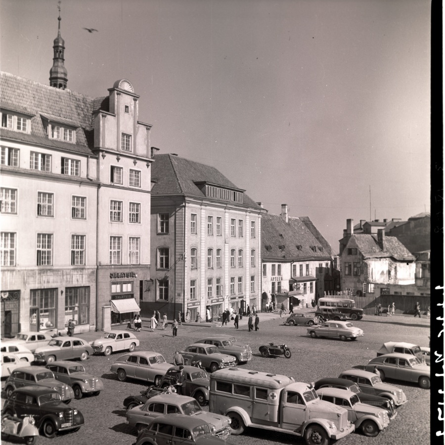 Tallinn, residential buildings on the Raekoja square, built in 1923 - 1925.