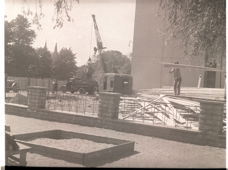 Construction of the building of the Art Foundation in Tallinn.