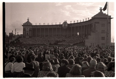 1950's singing festival, view of the singing spot.  similar photo