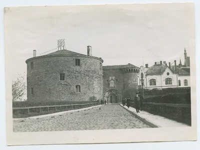 Tallinn, Big Coast Gate and Paks Margareeta, view by the sea.  duplicate photo