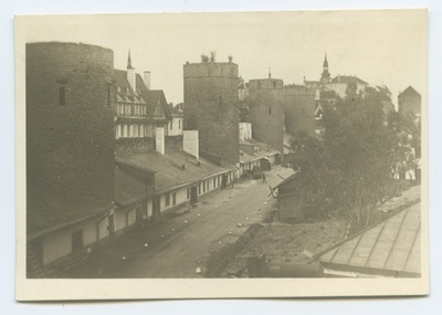 Tallinn, the old city wall on the Laboratory Street, the view of the northeast.  similar photo