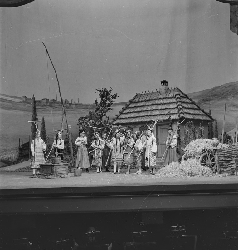 Zaporoožlane Doonau taga, Teater Estonia, 1948, pildil: stseen lavastusest