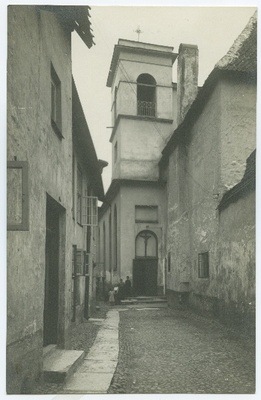 Tallinn, the Catholic Church of Peeter-Paul before the reconstruction of neighbouring buildings.  duplicate photo