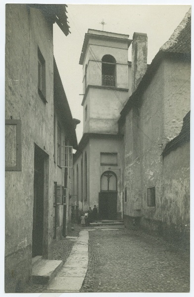 Tallinn, the Catholic Church of Peeter-Paul before the reconstruction of neighbouring buildings.