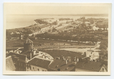 Tallinn, view of the port west, on the left of the Stalting Tower, in the middle of the Merepuiestee.  similar photo