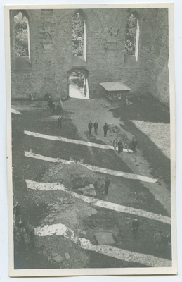 The ruins of the Pirita monastery in Tallinn, the view of the inside of the church towards the west.  duplicate photo