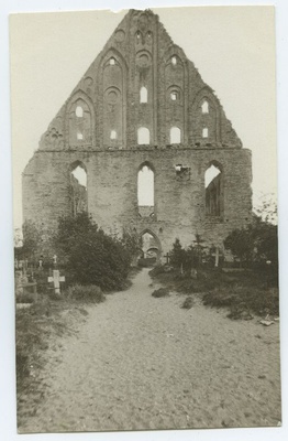Tallinn, the ruins of the Pirita monastery, the western wall.  duplicate photo