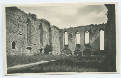 The ruins of the Pirita monastery in Tallinn, the inner view of the church towards the northeast.  similar photo