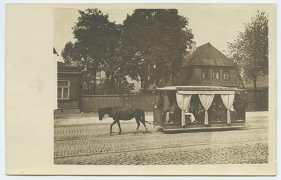 Tallinn, Narva highway with horse railroad.  duplicate photo