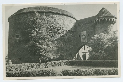 Tallinn, view of the Great Beach Gate and Paks Margareeta.  duplicate photo