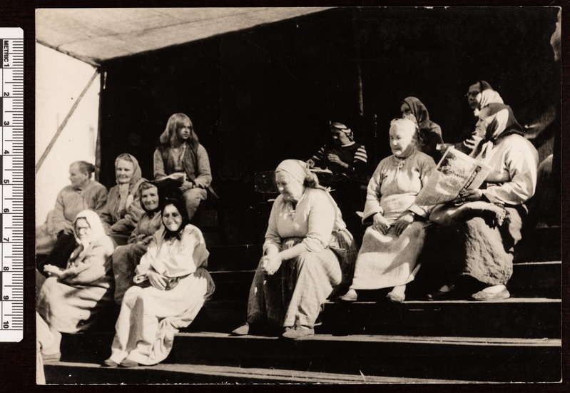 Riia Filmistuudio mängufilmi "Turaida Roos" võtted Kuressaare lossihoovis