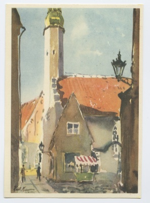 Tallinn, Saia käik (kunstnik Karl Burman).  duplicate photo