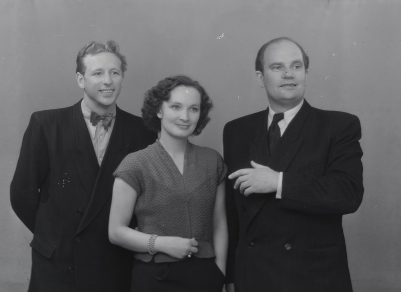 portree: Helmut Vaag, Lia Laats, Sulev Kald, 1955