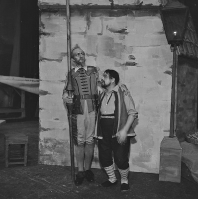 Don Quijote, Teater Estonia, 1958, osades: Sancho Panza – Heino Otto, Don Quijote – Valter Luts  similar photo