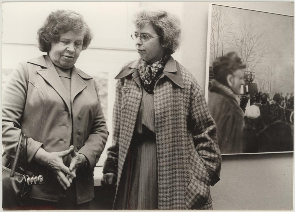 Tartu kunstinäituse avamine 13.09.1980. V. Hinnov ja M. Raitar