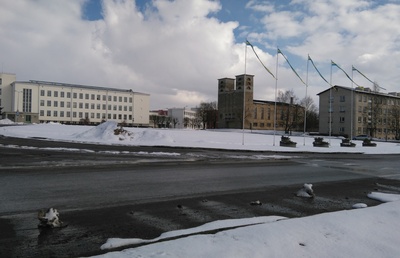 Rakvere, Demonstration of the Great Socialist October Revolution rephoto