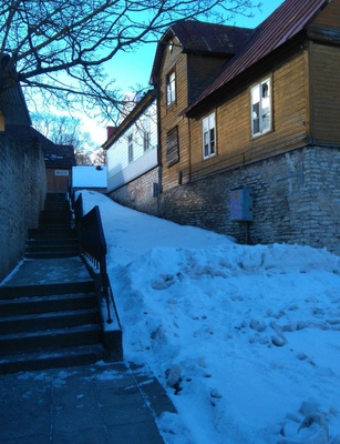 Rakvere, trepp Sauna tänaval rephoto