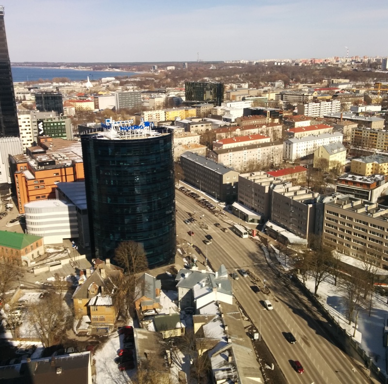 View hotel "Olympiast" towards Liivalaia and Tartu mnt rephoto