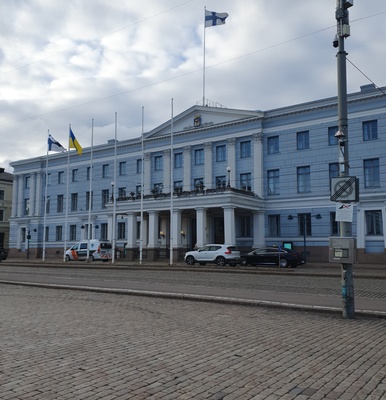The Helsinki City Hall in September 1947 rephoto