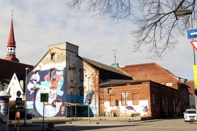 Buildings of the former h. Pulsi beer factory rephoto