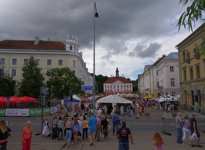 Tartu Raekoja Square and Raekoja by Kivisilla rephoto