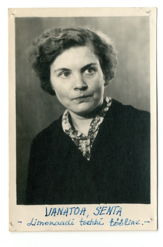 Foto. Tööline Senta Vanatoa