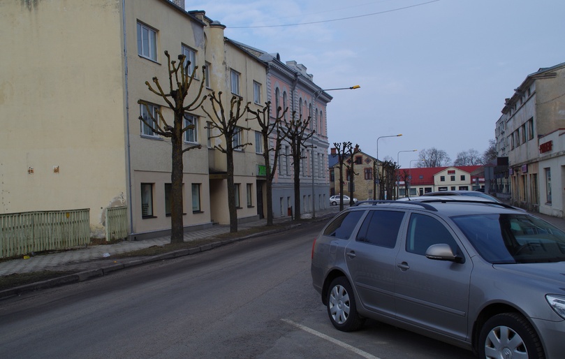 Rakvere. Wide street. rephoto