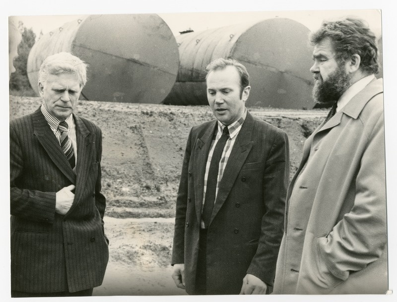 Foto.Andres Tarand, Ants Aringo ja Rein Ratas Pärnu lennuväljal