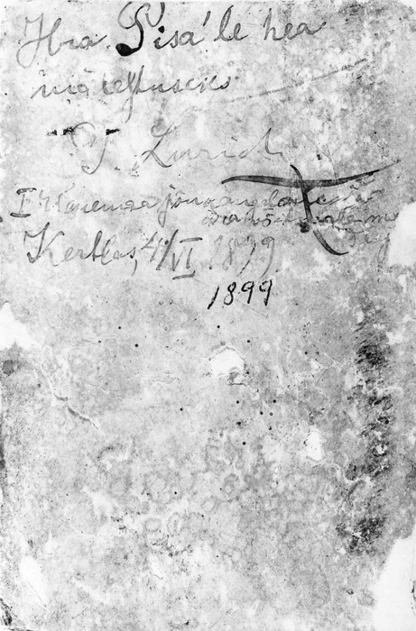 Fotokoopia tekstist Georg Lurich foto tagaküljel