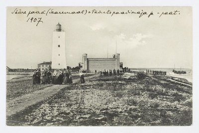 Saaremaa, Sääre paak, päästepaadimaja ja paat 1907  duplicate photo