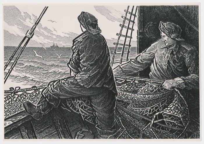 Foto: P. Kammi tööst "Hiiu Kalurid." 1963