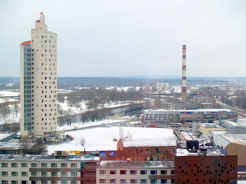 Foto, Tartu vaade, AHAA keskuse ehitus. 2009