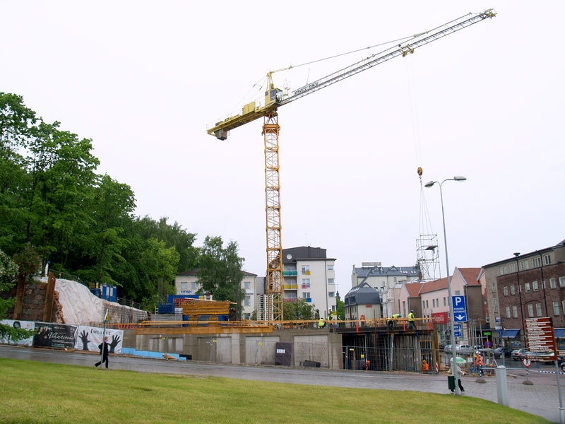 Foto, SEB panga Tartu kontorihoone ehitus. 2009