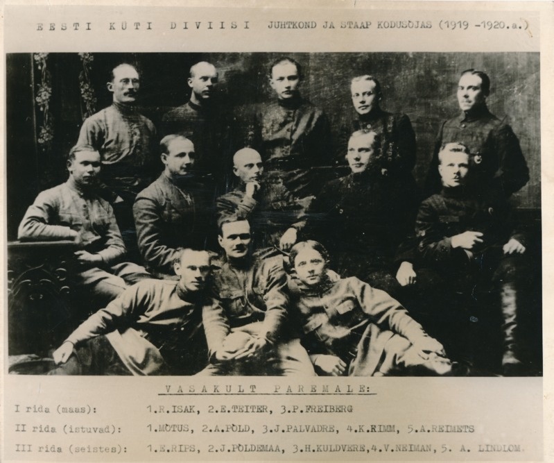 Eesti Kütidiviisi juhtkond ja staap Kodusõjas (1919-1920).