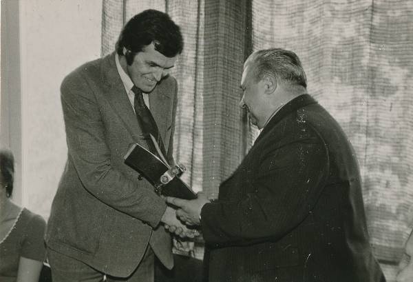Tartu Autoremonditehase sotsialistliku võistluse kokkuvõtte tegemine Kaunase Autoremonditehasega 1980a..