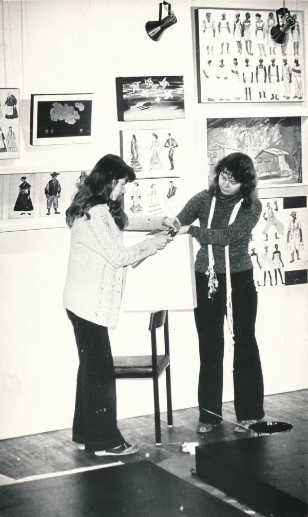 Tartu Kunstnike Maja, näituse ülespanek. 1979