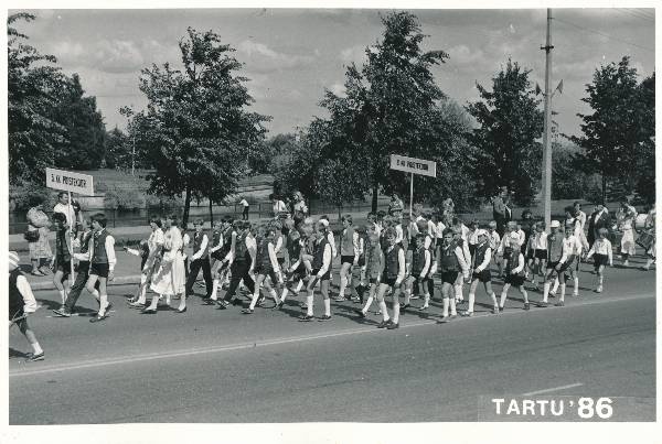 III Poistekooride laulupidu. Tartu, 06.1986.a.