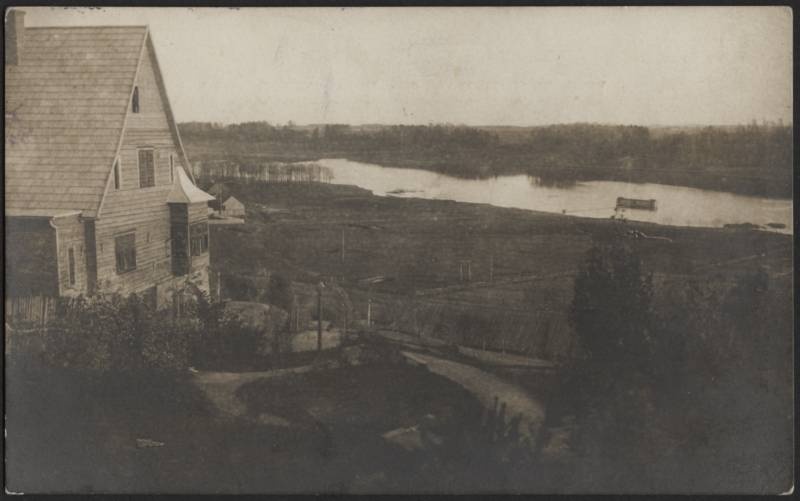 fotopostkaart, Viljandi, Trepimägi, villa Eiche, järv, u 1909, foto Christin & Co (Narva)