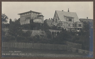 foto albumis, Viljandi, Trepimägi, Sellheimi ja Eice villa, u 1910, foto J. Riet  duplicate photo
