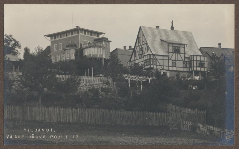 foto albumis, Viljandi, Trepimägi, Sellheimi ja Eice villa, u 1910, foto J. Riet