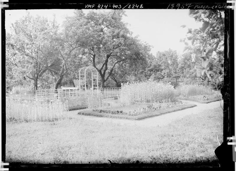 fotonegatiiv, Viljandi, Eha tn 4, Arnold Friedrich? Kieseritzky villa aed, 1912, foto J. Riet